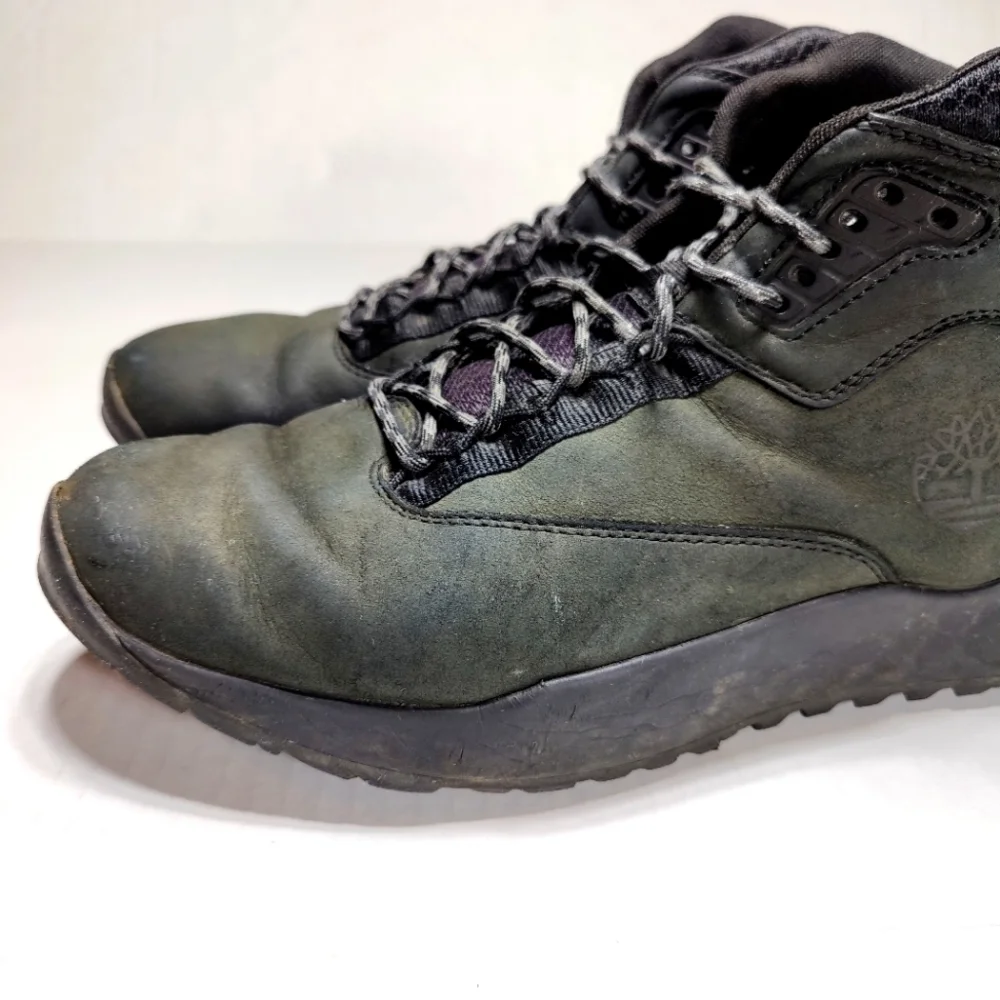 Timberland Solar Wave Black Nubuck Leather Boots Outdoor Men's Shoes Size 12